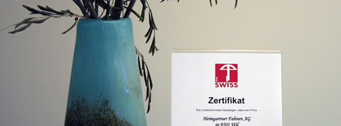 Adesso la Heimgartner Fahnen AG è membro di SWISS LABEL.