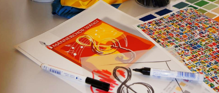 Stampare la vostra creatività fedele all'originale sulle bandiere - la specialità di Heimgartner